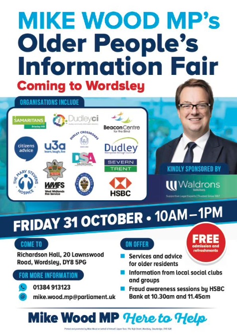 Richardson Hall, Wordsley - Mike Wood MP's Older People's Information Fair